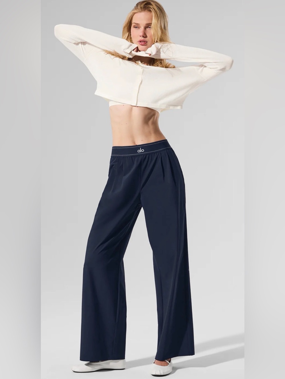 ALO Yoga Navy Suit Up Trouser (Regular)